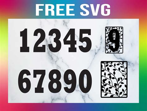 Free Numbers SVG Set