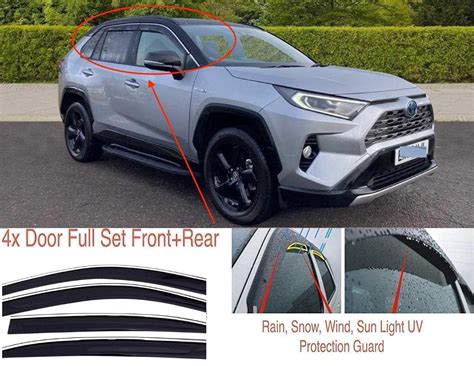 Buy Ac Wow 4x Wind Deflectors Compatible With Toyota Rav4 2018 2019