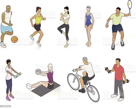 Fitness People Illustration Stock Vector Art 481970431 Istock