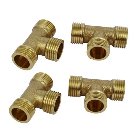 Tee 3 Way T Shaped Bsp Equal Female Thread Brass Connector Pipe