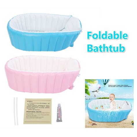 Pvc Foldable Infant Bathtubinfant Toddlerinflatable Anti Skid Bath Tub