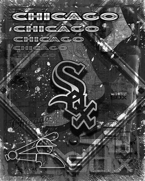 Chicago White Sox Poster White Sox Artwork Sox T Chicago White Sox Layered Man Cave Art