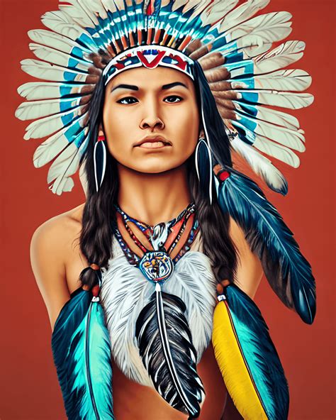 beautiful native american indian woman · creative fabrica