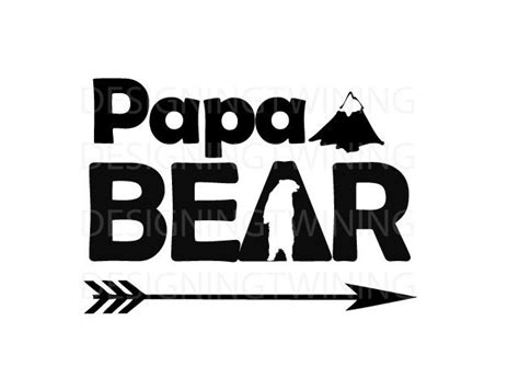 Papa Bear SVG PNG DXF files