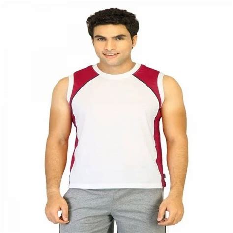 Round Casual Wear Mens Sleeveless Cotton T Shirt Size S Xxl At Rs 200