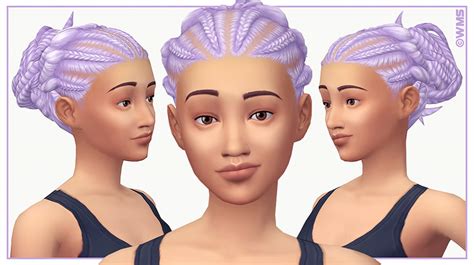 Sims 4 Cornrow Hair Cc Maxis Match Alpha Fandomspot Parkerspot