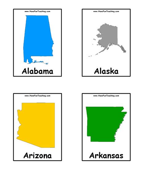 50 States And Capitals Flash Cards