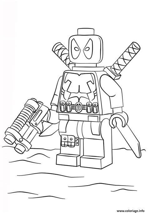 Coloriage Lego Dead Pool Super Heroes Dessin Lego Super Heroes à imprimer