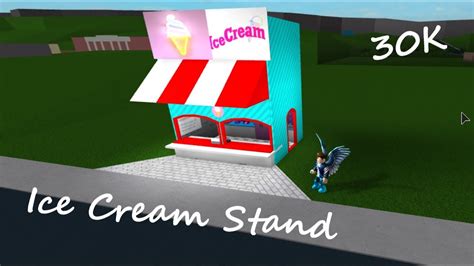 Supermegarichkid Bloxburg Ice Cream Stand Speed Build Youtube