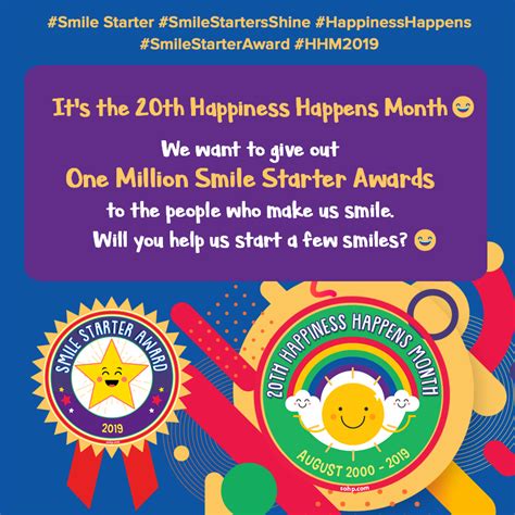 Happiness Happens Month — Lets Recognize One Million Smile Starters
