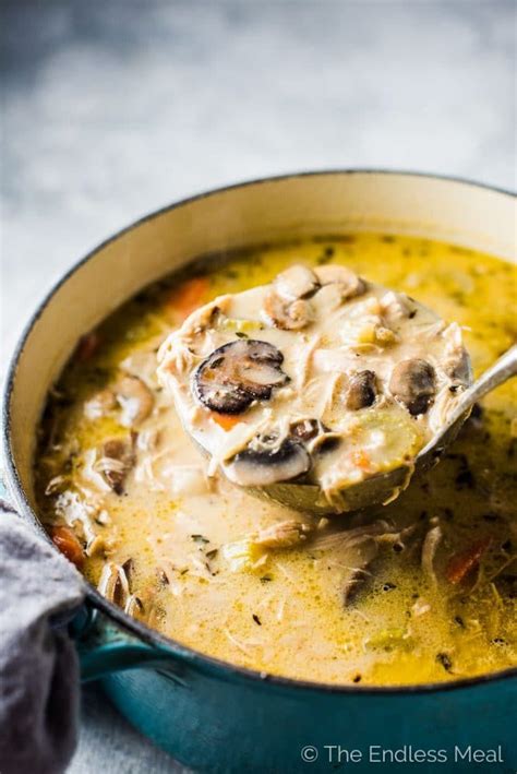 This Creamy Mushroom Turkey Soup Recipe Is Crazy Delicious By Making A