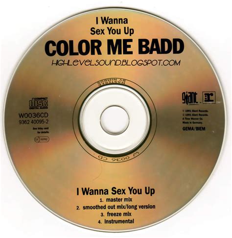 Highest Level Of Music Color Me Badd I Wanna Sex You Up Germany Cdm 1991 Hlm