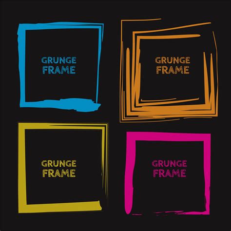 Abstract Colorful Grunge Frame Set Design 241382 Download Free