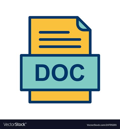 Doc File Document Icon Royalty Free Vector Image