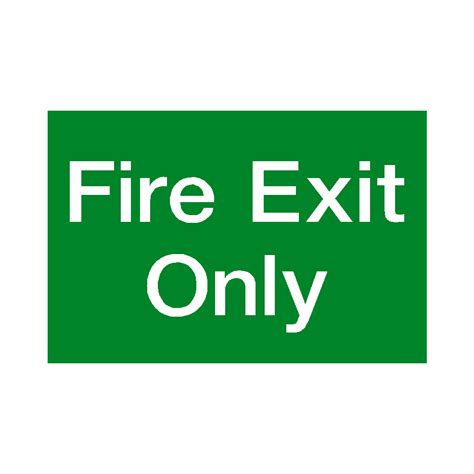 Fire Exit Only Sign Pvc Safety Signs