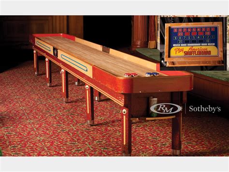 22 Foot American Shuffleboard Table With Overhead Scoreboard The