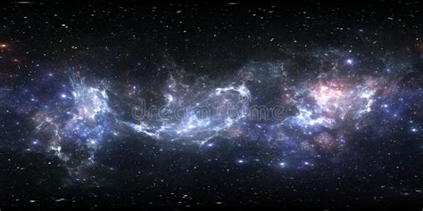 360 Degree Space Galaxy Panorama Equirectangular Projection