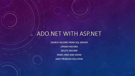 Ado Net Crud With Asp Net Web Forms Youtube