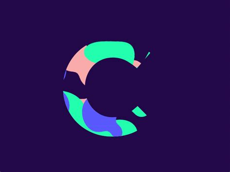 The Letter C Is Made Up Of Colorful Shapes