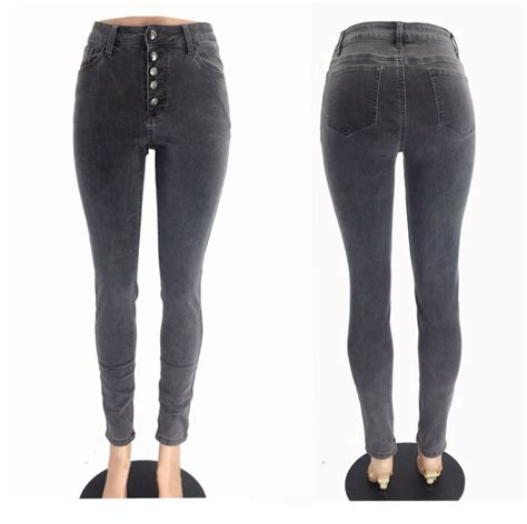 Colombian Style High Waist Button Women Skinny Denim Jeans Buy Women Jeanswomen High Waist
