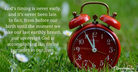 But what do we mean by this? How can I know what God's timing is?