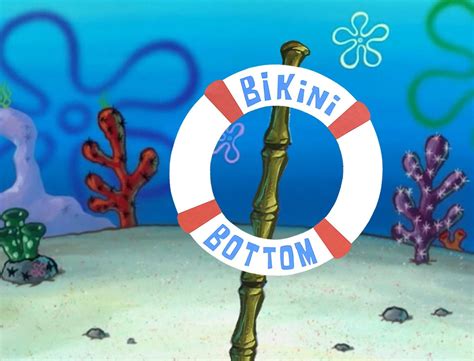 Bikini Bottom Sign Life Preserver Spongebob Decor Party Etsy