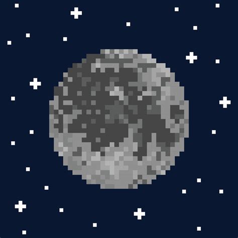 Pixel Art Moon And Stars 2291160 Vector Art At Vecteezy