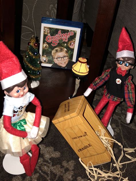We have a wide selection of lps, cds, books & movies. Elf on the shelf. James is opening his legendary leg lamp ...
