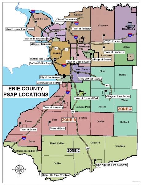 Erie County Psap Map Homeland Security And Emergency Services
