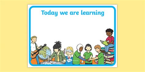 Editable We Are Learning Today Display Signs We Area Learning