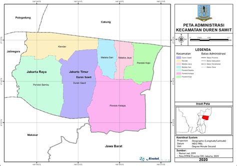 Peta Administrasi Kecamatan Duren Sawit Kota Jakarta Timur Neededthing