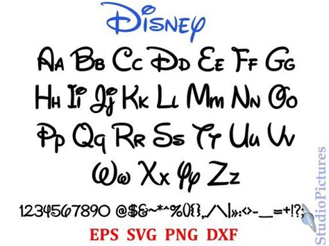 Walt Disney Font Svg Font Svg Alphabet Svg Dxf Png Alphabet