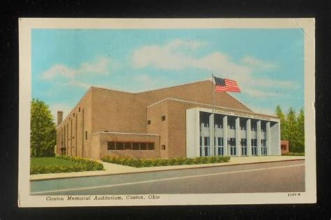 1953 Canton Memorial Auditorium Canton Oh Stark Co Postcard Ohio Ebay