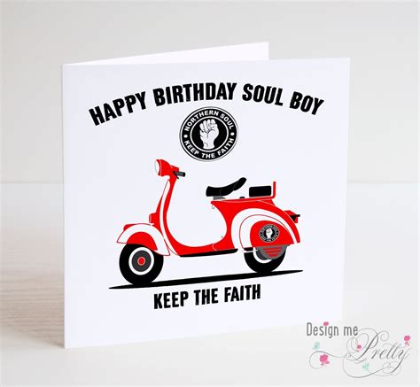 Northern Soul Birthday Card Husband Boyfriend Keep The Faith