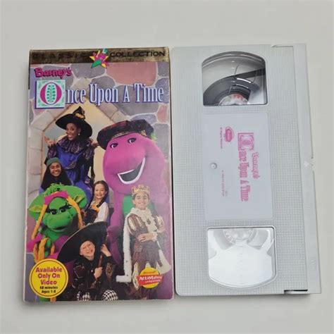 Barney Once Upon A Time Vhs White Tape Vintage Classic