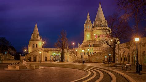 Photo Budapest Hungary Fountains Buda Castle Hill Castles 1920x1080