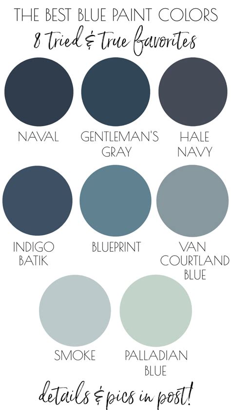 Best Navy Paint Colors Chart The 41 Best Blue Gray Paint Colors For