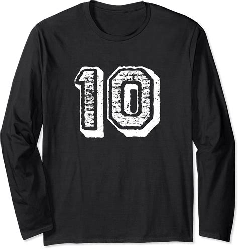 Number 10 Sports Jersey Player 10 Fan Front Print Vintage