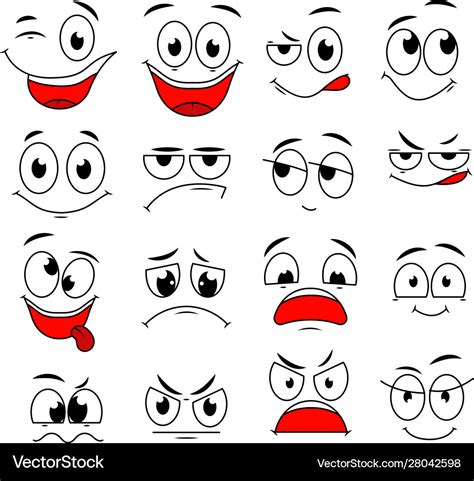 Cartoon Faces Expressions Vector Set Royalty Free Car Vrogue Co
