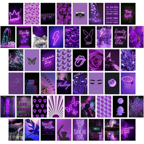 Purple Wall Collage Kit Aesthetic Pictures Bedroom Philippines Ubuy