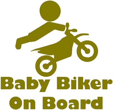 Baby Biker On Board Vinyl Decal Car Truck Pc Laptop Sticker Etsy