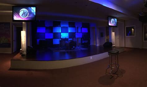 Our new stage design ($27 budget) checker board!! | Church stage design, Stage design, Church stage