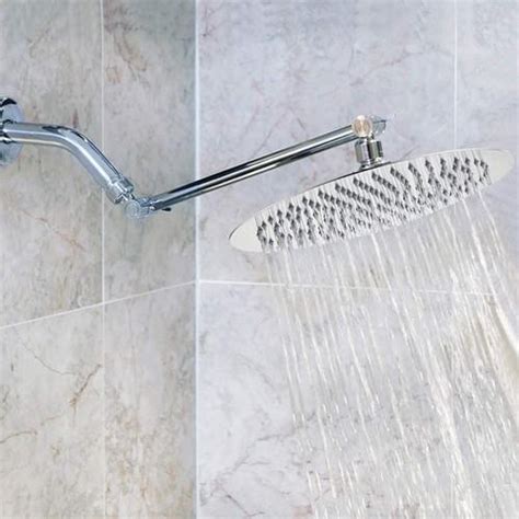 Why is a rain shower head best installed in the ceiling? 12 Inch Rain Shower Head with 11'' Adjustable Extension ...