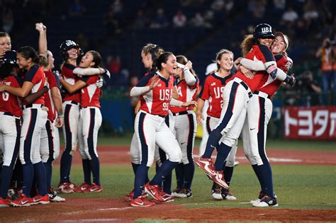 united states beat japan in chiba to claim second successive women s softball world championships
