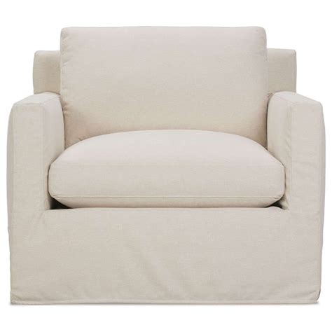 The down feather cushions come standard and the bench seat is a. Robin Bruce Sylvie Customizable Chair and Slip Cover ...