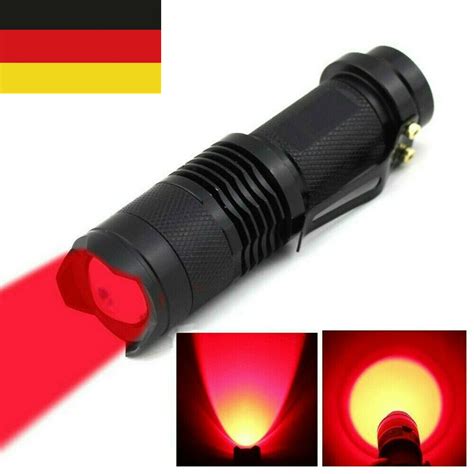 9led 670nm Red Light Flashlight Against Vision Deterioration Red Torch