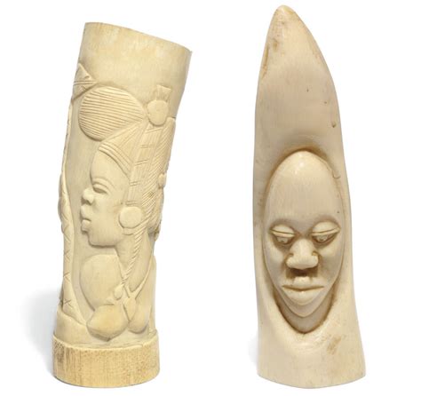 A French African Carved Ivory Vase Second Quarter 20th Century