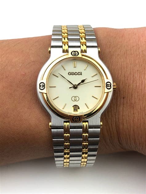 Gucci Gucci 9000m Two Tone Vintage Mens Watch Grailed
