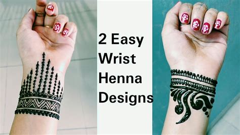 2 Easy Bracelet Henna Design Latest Wrist Mehendi Design 2017 Youtube