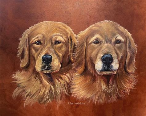 Golden Retrievers Painting By Eileen Herb Witte Pixels